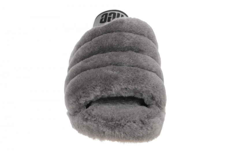 UGG Fluff Yeah Slide Hausschuhe grau charcoal