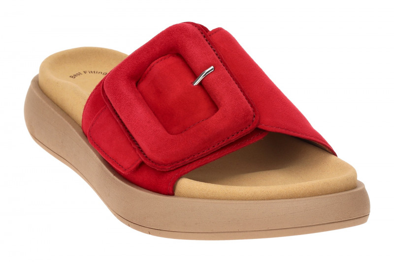 Gabor Plateau Pantolette rubin rot Velour 63.751.15