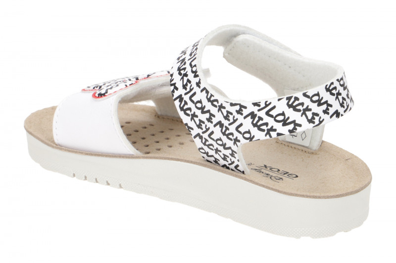 Geox Costarei Kinder Sandale weiß schwarz Minnie-Maus