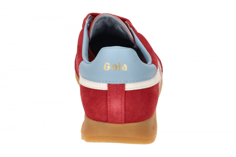 Gola Torpedo Damen Sneakers Schuhe rot weiß Velour CLB761