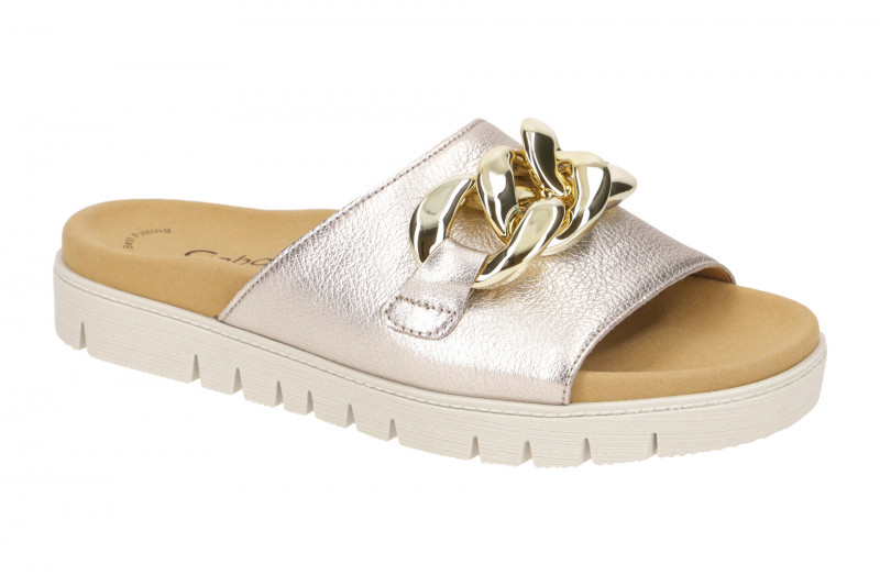 Gabor Glamour Pantolette grau gold 43.743.62