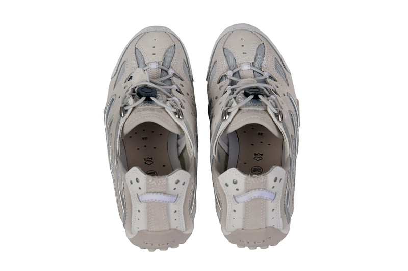 Geox Snake V Schuhe weiß beige Damen Sneaker