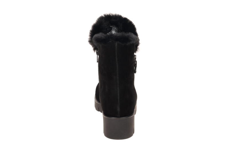 Gabor Stiefelette schwarz Fellkragen 8018.04.001