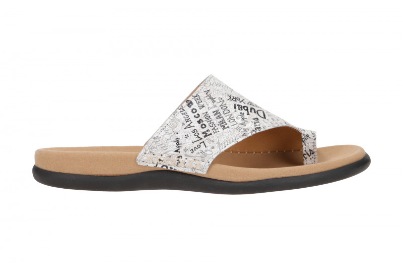 Gabor Zehentrenner Pantolette grau letter 83.700.69