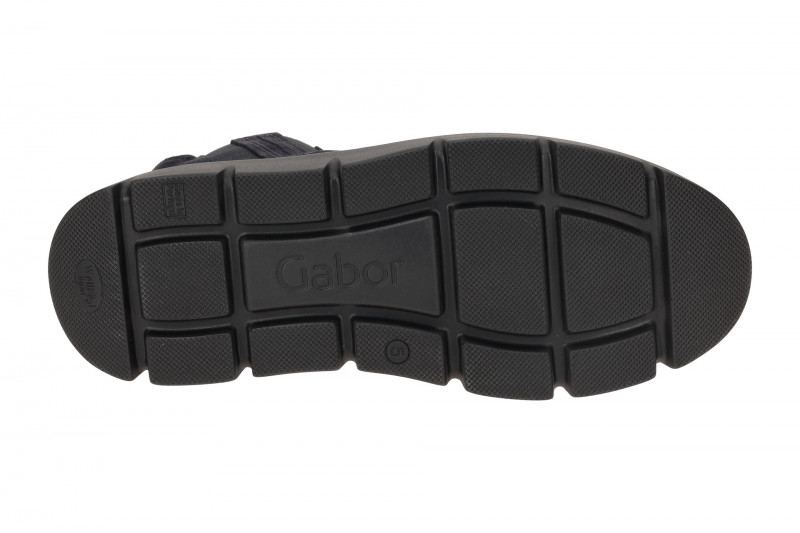 Gabor Stiefelette blau Chunky Boots Velour 53.743.16