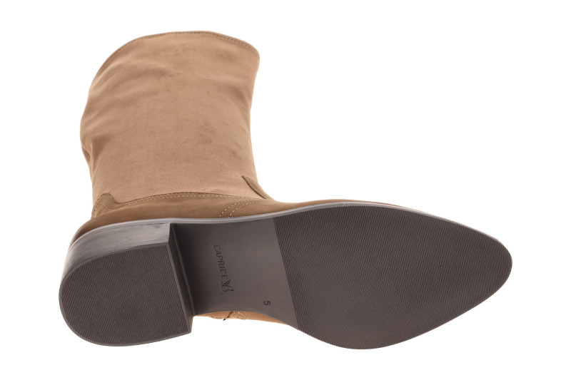 Caprice Lang Schaftstiefel taupe braun Stretch 25541
