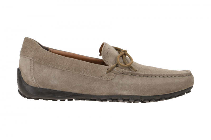 Geox Snake Mokassin Schuhe dunkel-grau Schleife U3507D