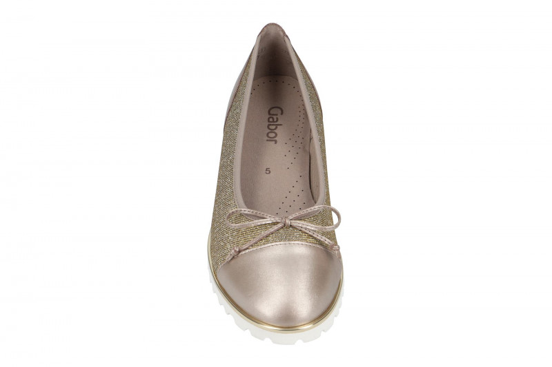 Gabor Glamour Ballerina grau gold 83.100.62