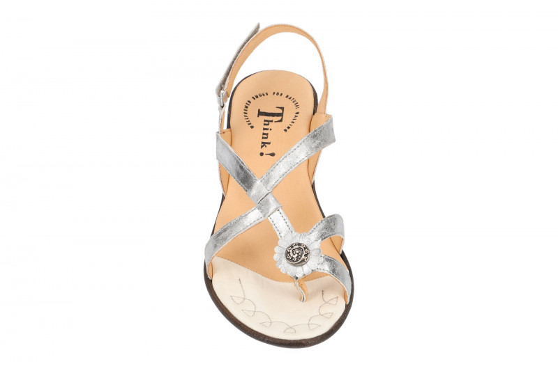 Think Nanet Sandale silber grau metallic