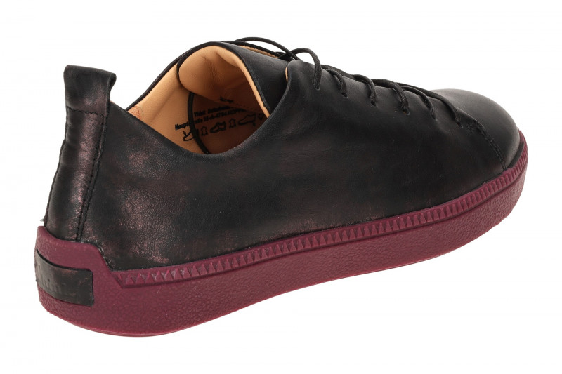 Think Turna Schuhe Sneaker schwarz rot metallic Effekt 227