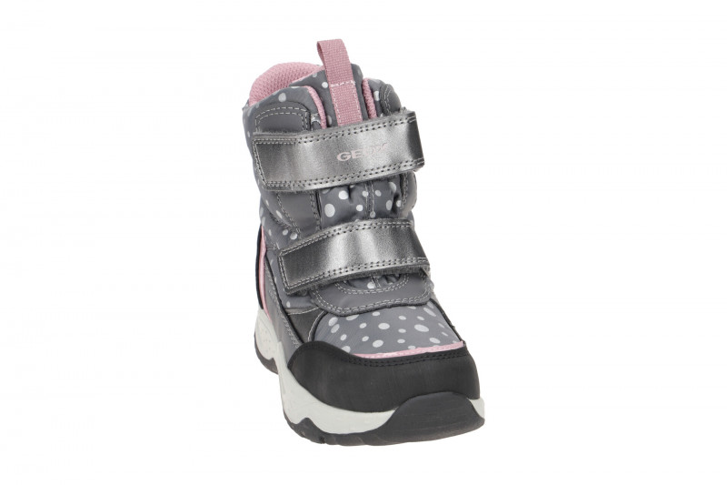 Geox SENTIERO Kinder Stiefel grau rosa Warmfutter J26FVC