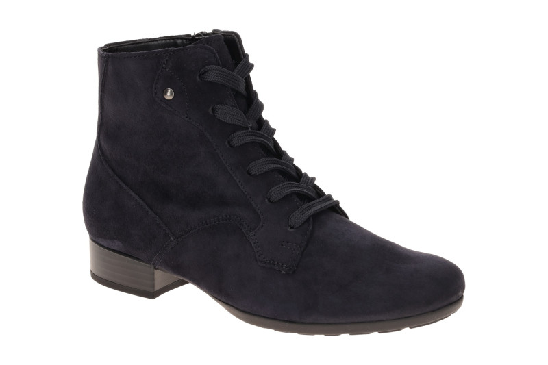 Gabor Stiefelette Ankle Boots blau Samt H-Weite 8031.04.002