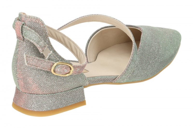 Paul Green Riemchen Pumps grau Effekt Glitzer 3818-00x