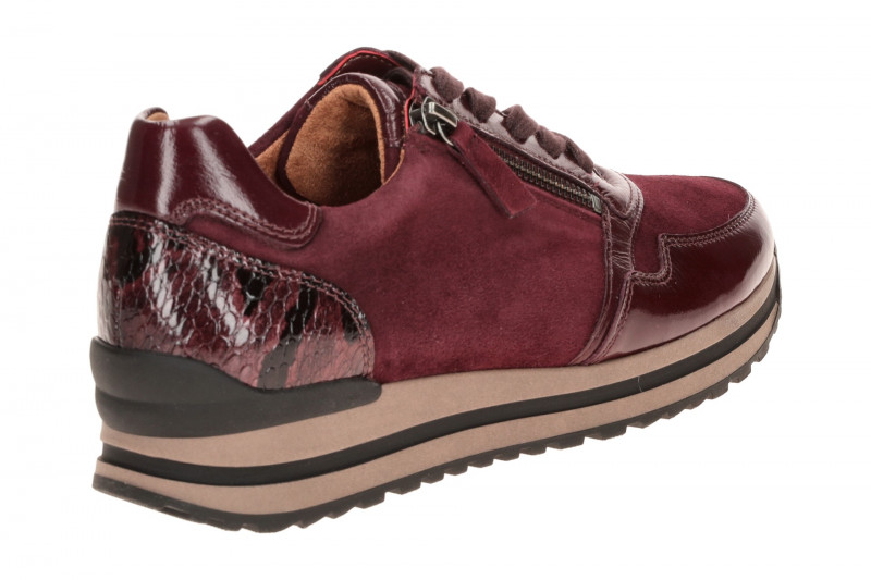 Gabor comfort Sneaker Schuhe rot berry Samt Lack H-Weite 6021