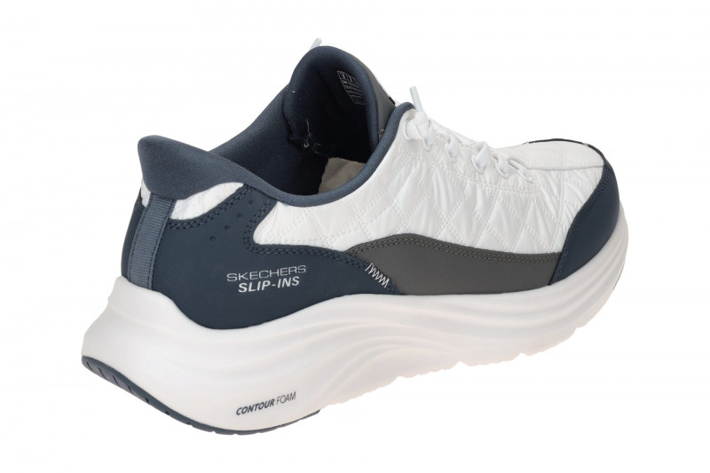 Skechers Contour Foam Schuhe weiß blau Slip-Ins 232619