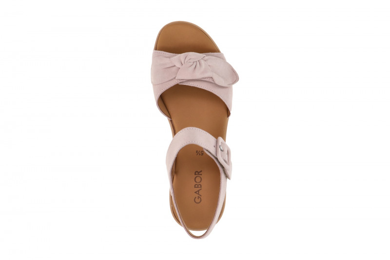 Gabor Fashion Plateau Sandalen rosa Velour 84.553.10