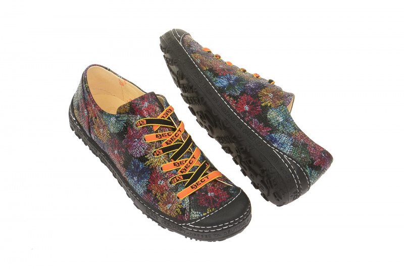 Eject Dass Schuhe schwarz Blumen 11207