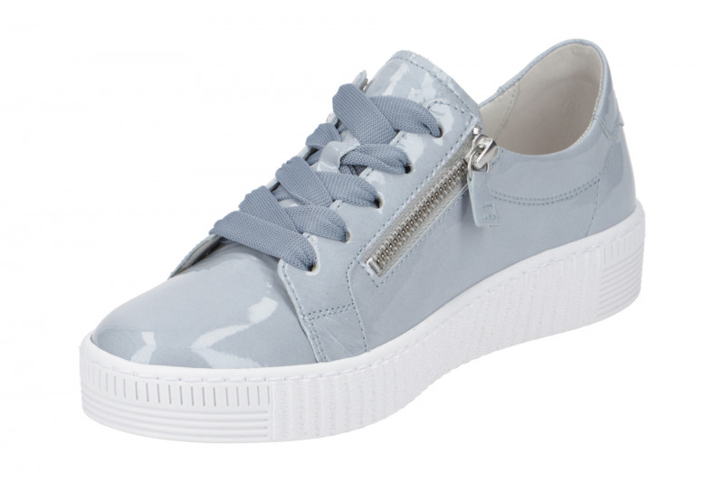 Gabor Schuhe hellblau Lack Sneaker 23.334.96