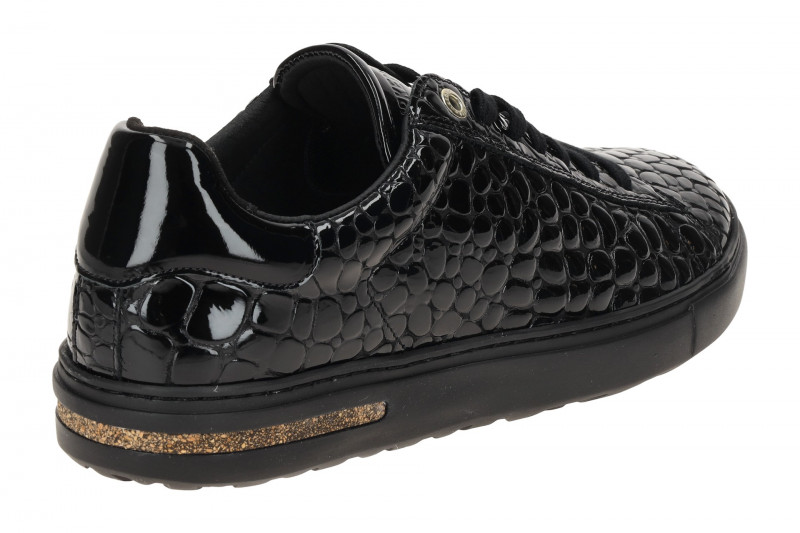 Birkenstock BEND Schuhe schwarz Lack Croco SCHMAL 1029733