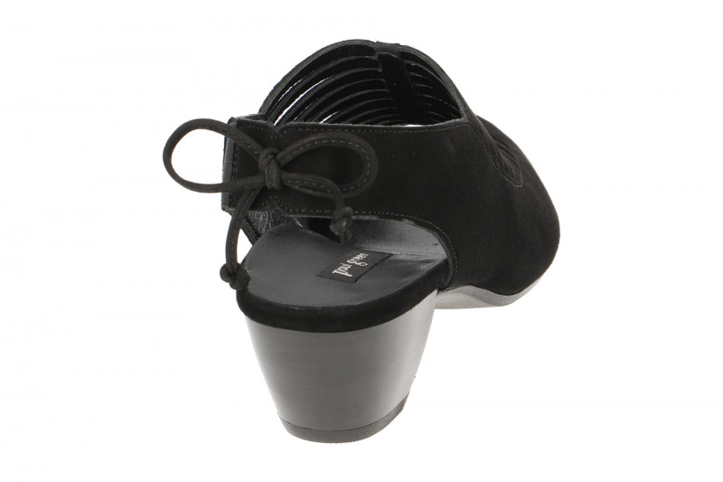 Paul Green Sandaletten schwarz Samt Velour 6589