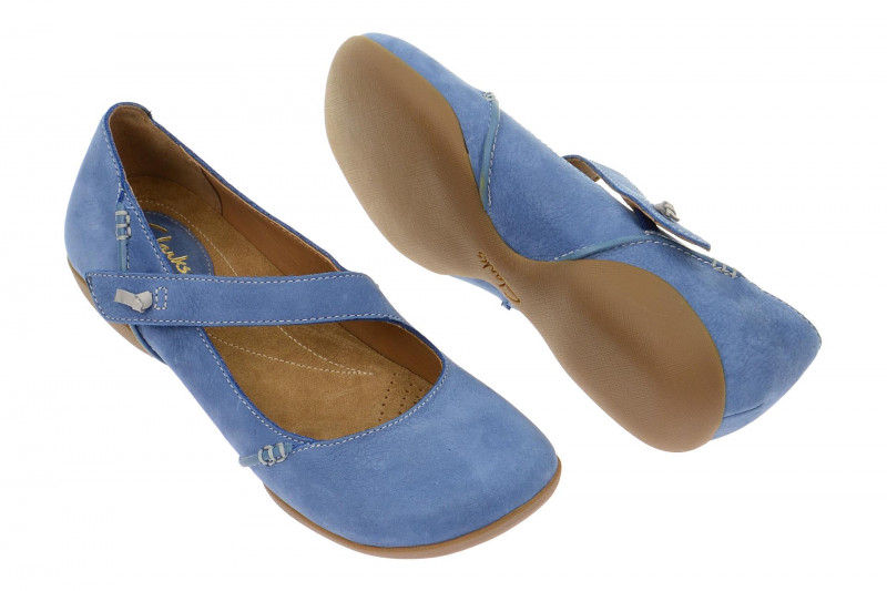 Clarks Felicia Plum Schuhe blau Slipper 26106565