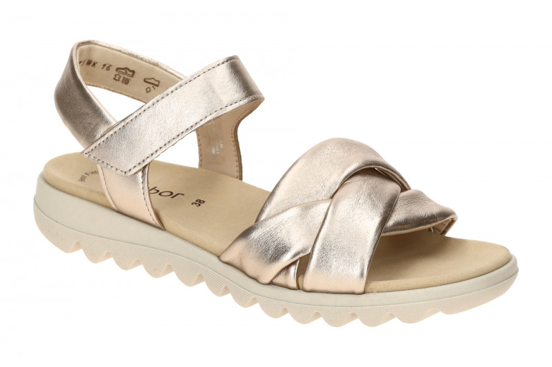 Gabor Fashion Sandale grau metallic gekreuzt 64.812.62