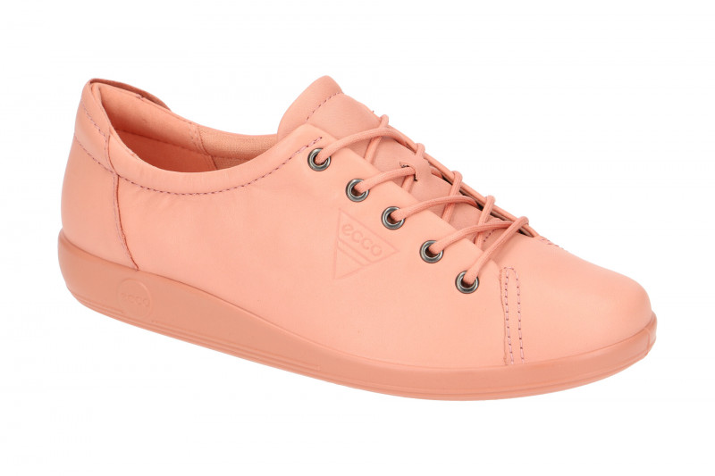 Ecco Soft 2 Schuhe rosa Damen Schnürer