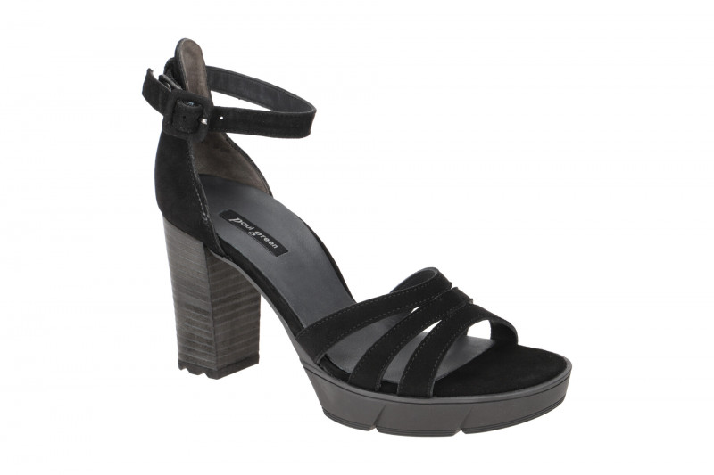 Paul Green Plateau Riemchen Sandalette schwarz 7930