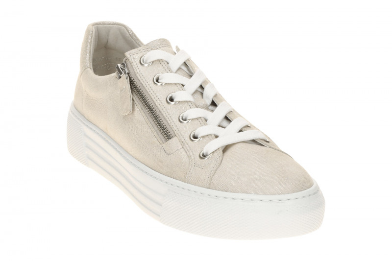Gabor comfort Sneaker Schuhe grau silber Schimmer 66.465.11