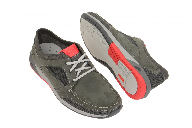 Clarks Ormand Sail Schuhe grau orange