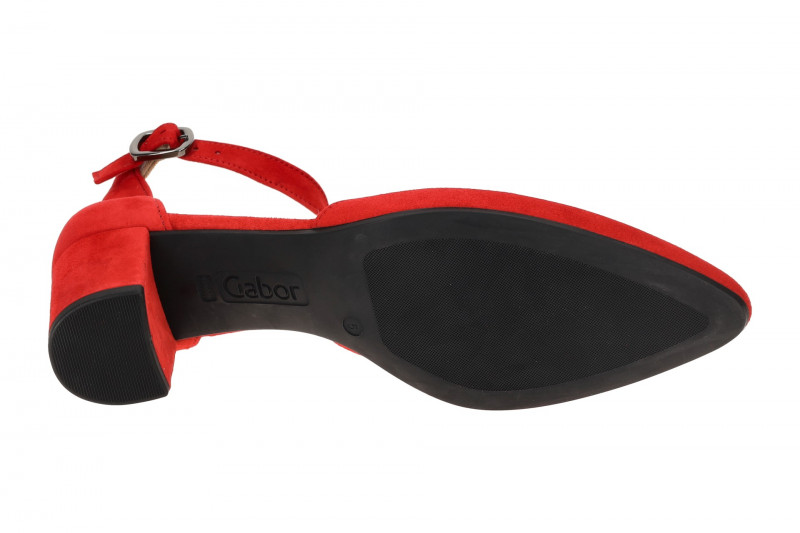Gabor Riemchen Pumps rot fire Samt 61.340.15