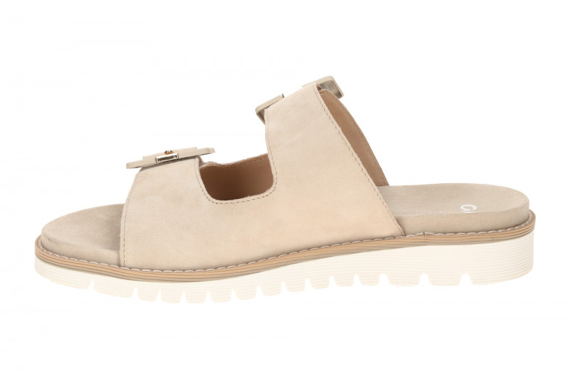 ara Kent Pantolette beige Klett Samt 12-28132