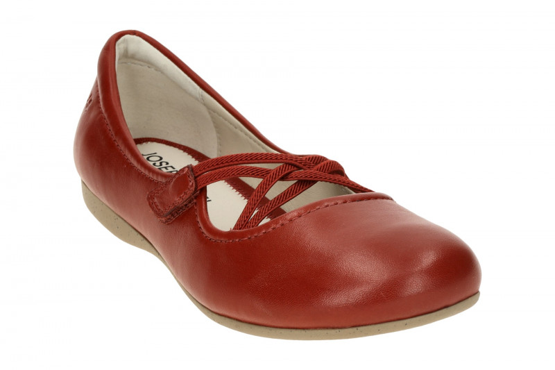 Josef Seibel Fiona 39 Ballerina Slipper rot Glattleder