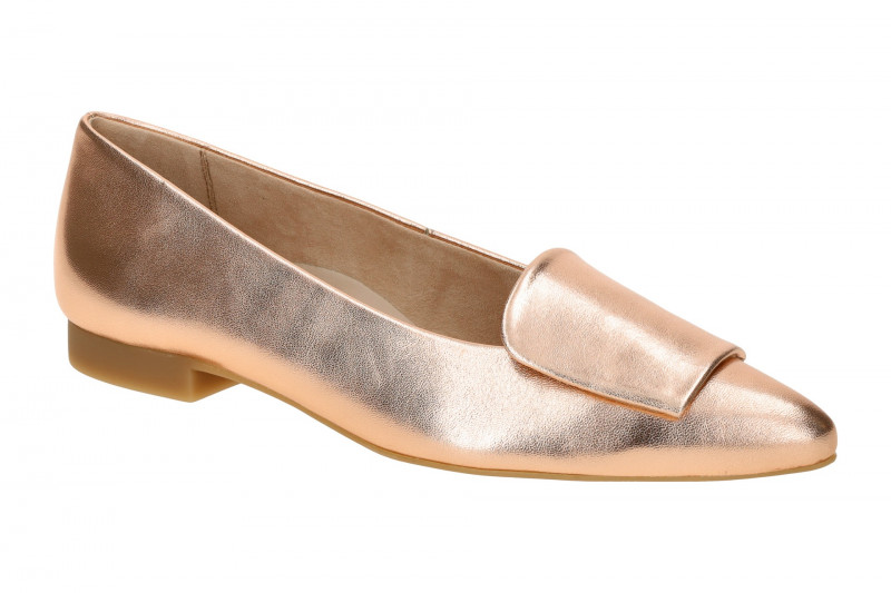 Paul Green Ballerinas rose metallic Leder-Kappe 3792
