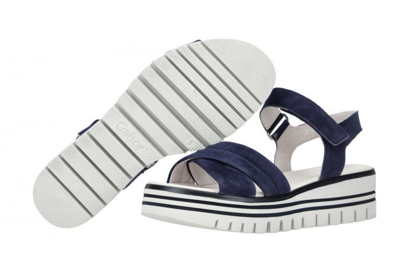 Gabor Plateau Sandale blau 64.622.16