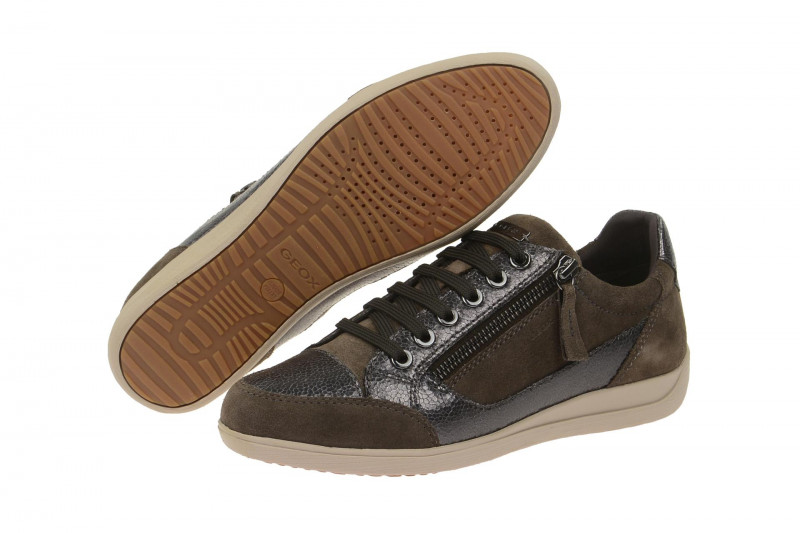 Geox Myria Schuhe braun grau metallic D6468A 022PV C6J1G