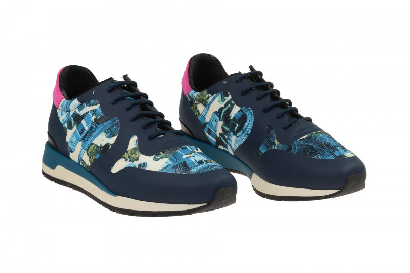 Geox Shahira Designer Schuhe blau print