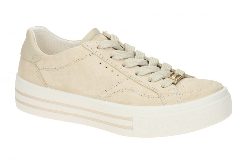 Legero Lima Plateau Schuhe beige ecru Velour 432