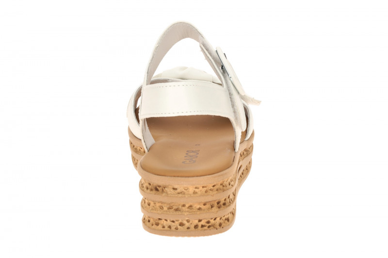 Gabor Plateau Sandalen weiß Nappa 84.553.20