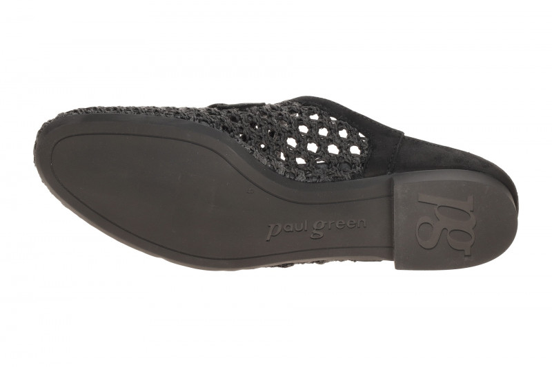 Paul Green Pantoletten Mules schwarz geflochten 6207