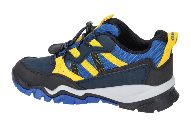 Geox Montrack Kinderschuhe blau gelb Wasserdicht J26HBB