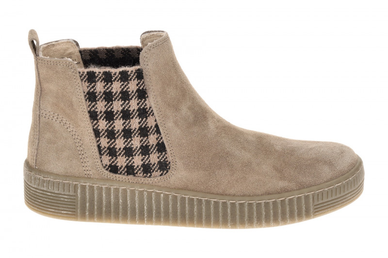 Gabor Stiefelette Chelsea-Boots beige Velour 8013.02.008