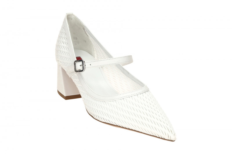Högl Arabella Pumps weiß Mary Jane Netz 4528