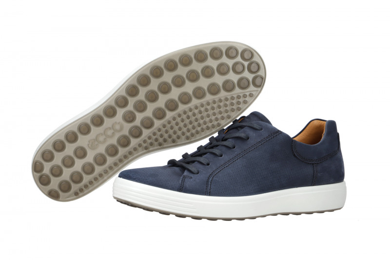 Ecco Soft 7 Schuhe Sneaker blau Nubuck 470264