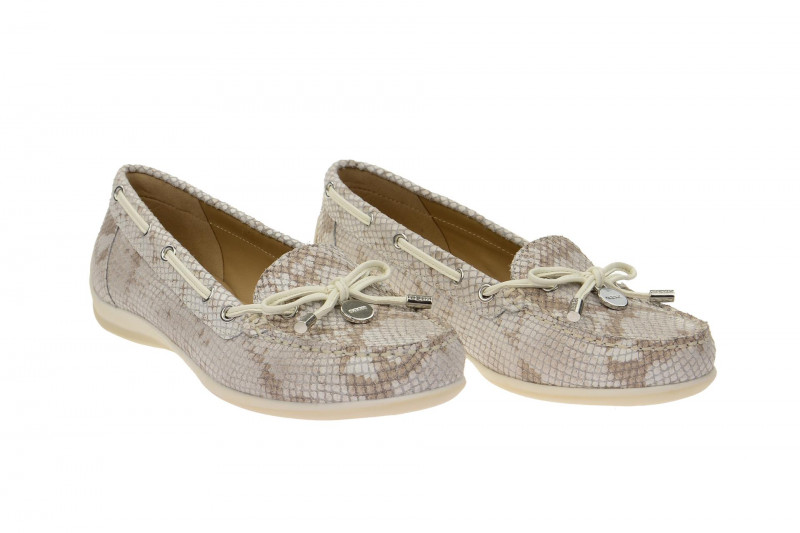 Geox Mokassin Yuki Slipper weiß pyton D3255A