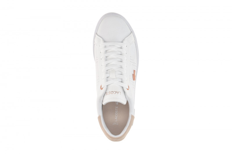 Lacoste Powercourt Schuhe Sneakers weiß Kupfer Damen
