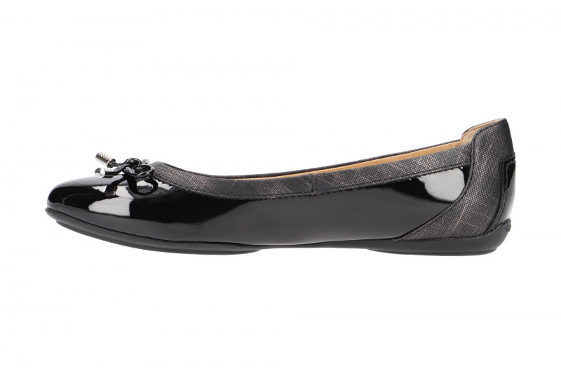 Geox Charlene Ballerina schwarz grau Lack D84Y7A