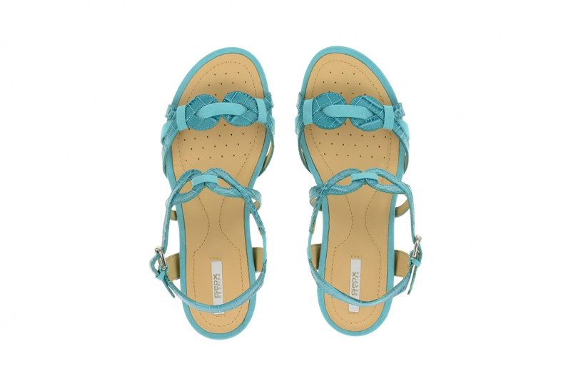 Geox Rorie Keil Sandale türkis - D42P3A
