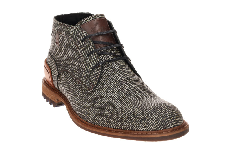 Floris van Bommel Crepi Schuhe taupe braun Kästchen 50159