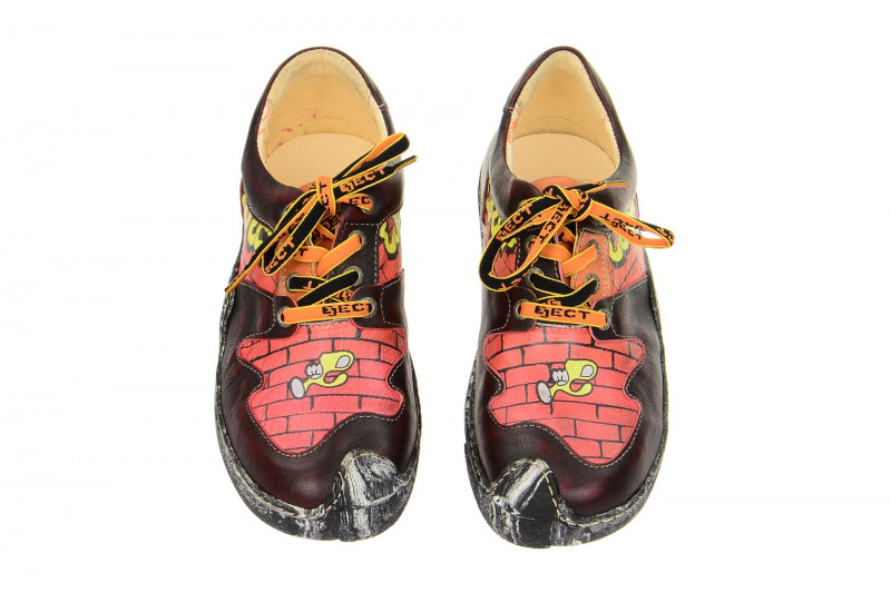 Eject Skat Schuhe schwarz orange print